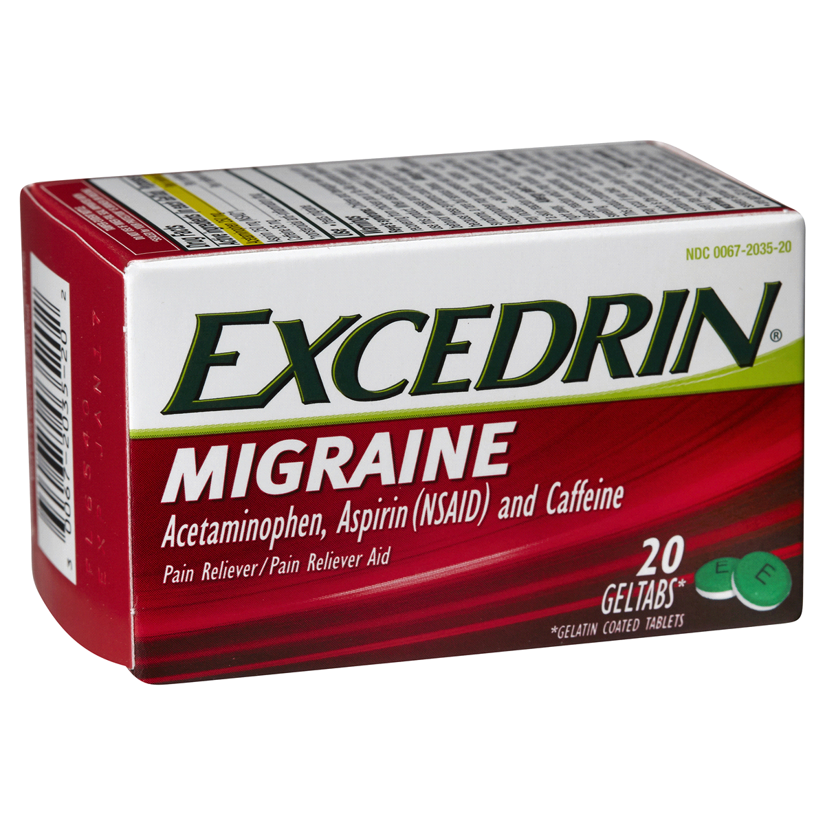 slide 6 of 11, Excedrin Migraine Pain Reliever Gel Tabs Acetaminophen Aspirin Nsaid, 20 ct