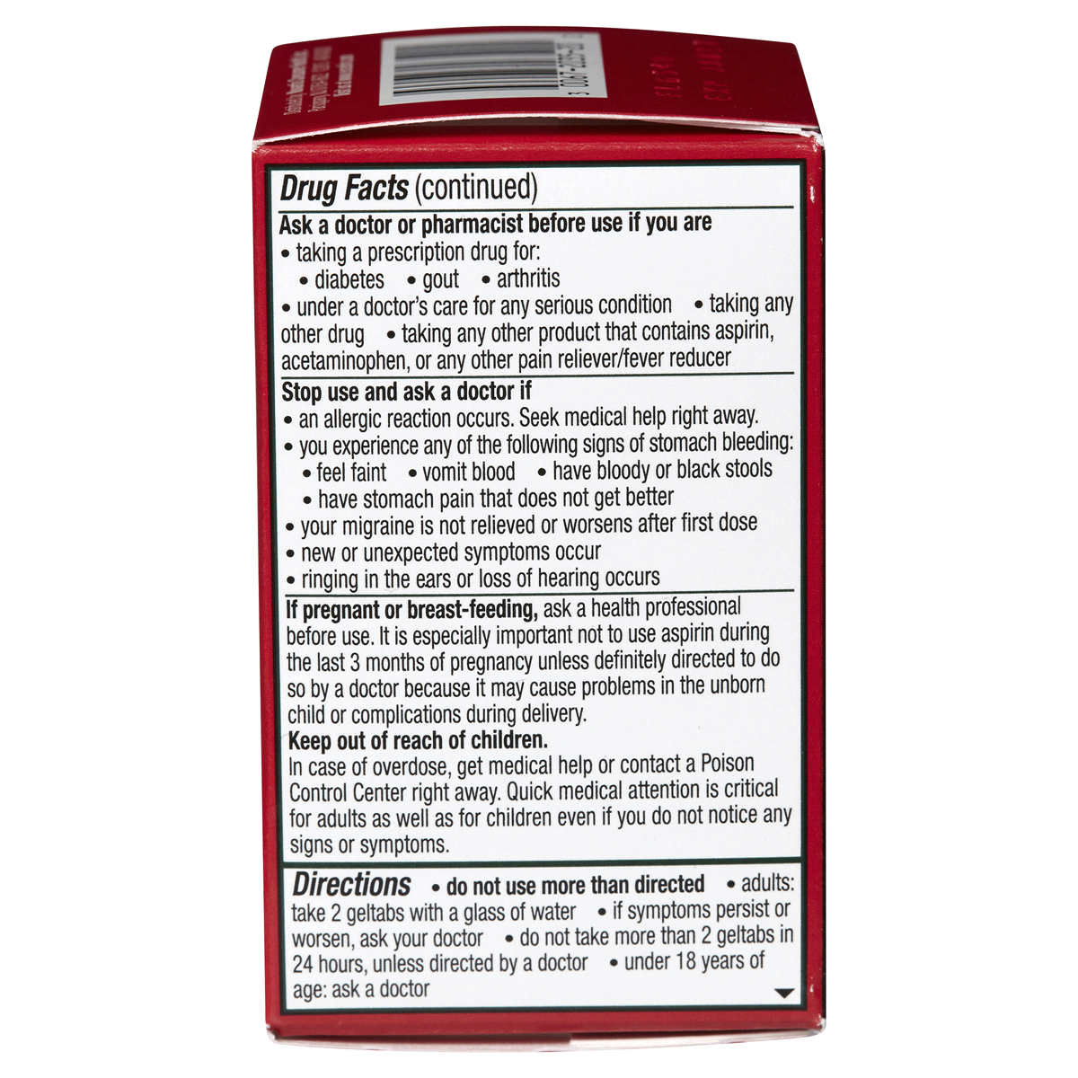 slide 8 of 11, Excedrin Migraine Pain Reliever Gel Tabs Acetaminophen Aspirin Nsaid, 20 ct