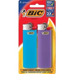 Bic Lighter Classic With Child Guard - 2 Count