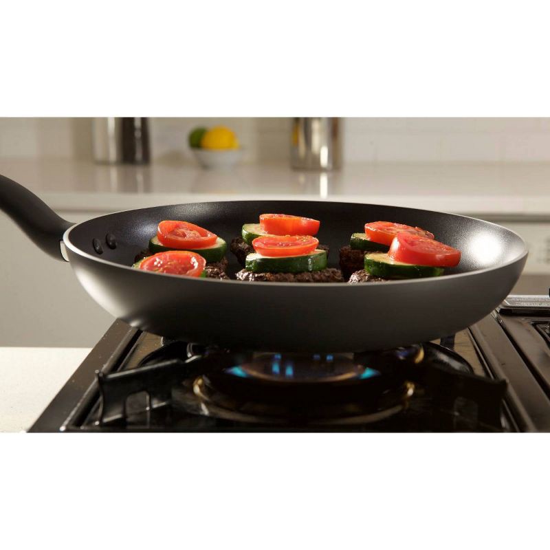 slide 3 of 10, T-fal 12.5" Frying Pan, Simply Cook Nonstick Cookware Black: Ergonomic Stay-Cool Handle, Oven & Dishwasher Safe, 1 ct