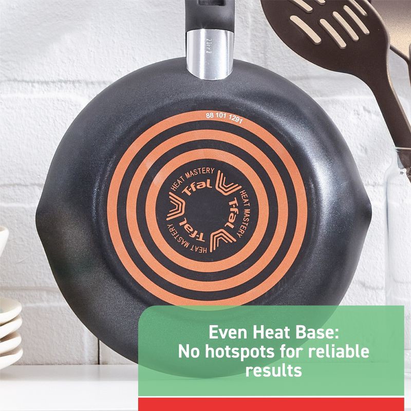 slide 7 of 10, T-fal 12.5" Frying Pan, Simply Cook Nonstick Cookware Black: Ergonomic Stay-Cool Handle, Oven & Dishwasher Safe, 1 ct