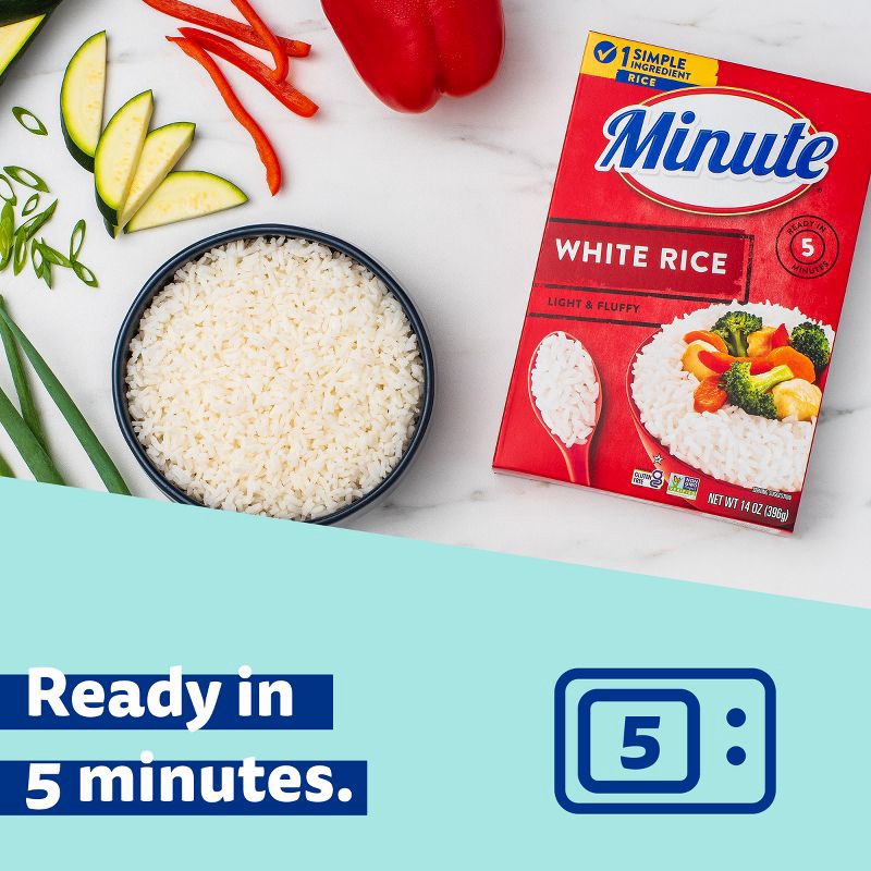 slide 3 of 8, Minute Rice Minute Instant White Rice - 14oz, 14 oz