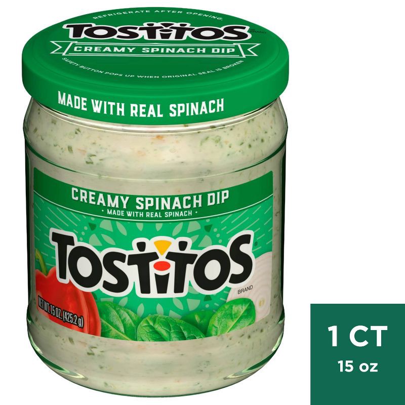 slide 1 of 3, Tostitos Creamy Spinach Dip - 15oz, 15 oz