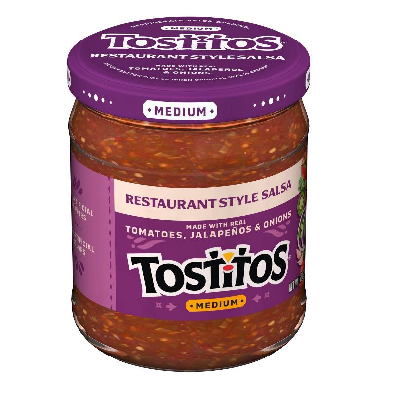 slide 1 of 10, Tostitos Restaurant Style Salsa Dip - 15.5oz: Medium Spice Level, 15.5 oz