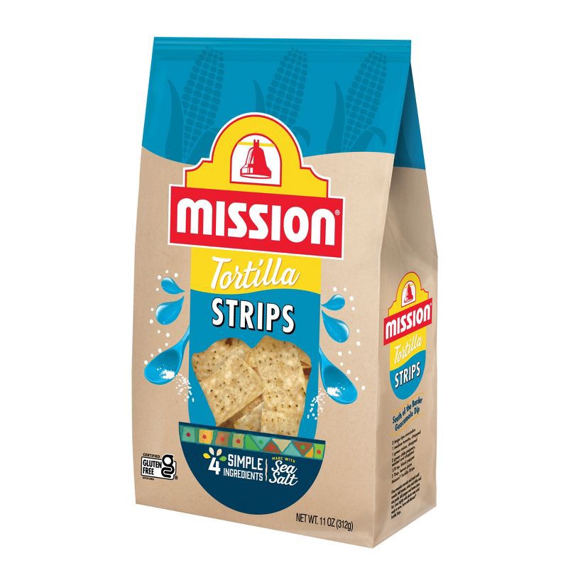 slide 4 of 9, Mission Strips Tortilla Chips - 11oz, 11 oz