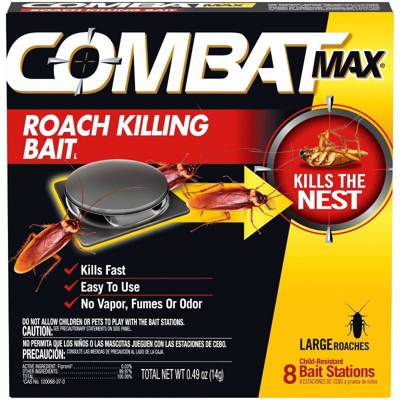 slide 1 of 12, Combat Source Kill Max Large Cockroach Bait Stations - 8 ct, 8 ct