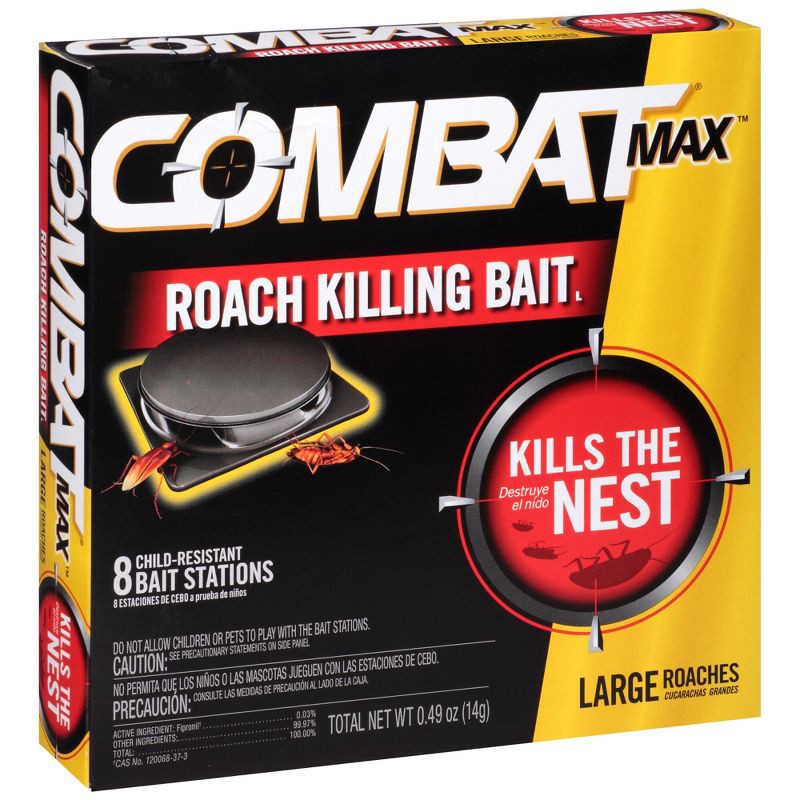 slide 11 of 12, Combat Source Kill Max Large Cockroach Bait Stations - 8 ct, 8 ct