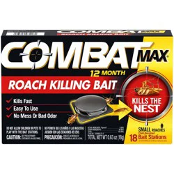 Combat Max 12 Month Roach Killing Bait Small Roach Bait Station - 18ct