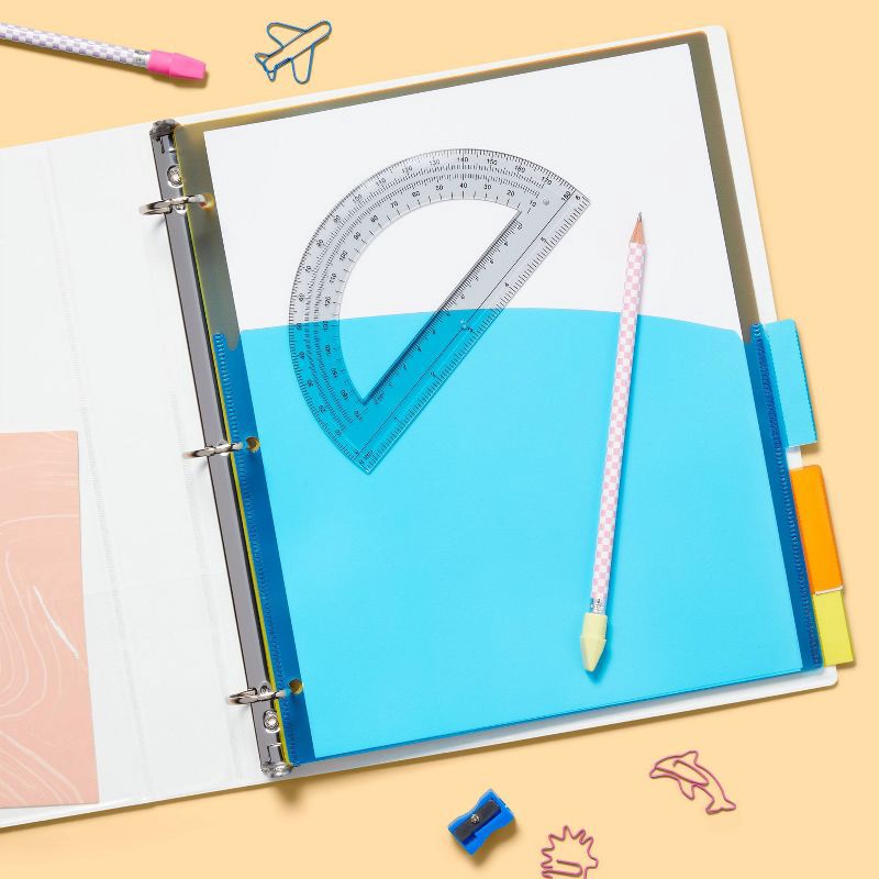 slide 2 of 3, 1" 3 Ring Binder Clear View White - up&up™, 1 ct