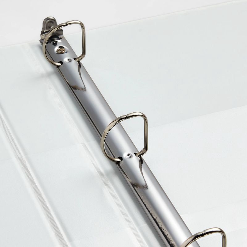 slide 3 of 3, 1" 3 Ring Binder Clear View White - up&up™, 1 ct