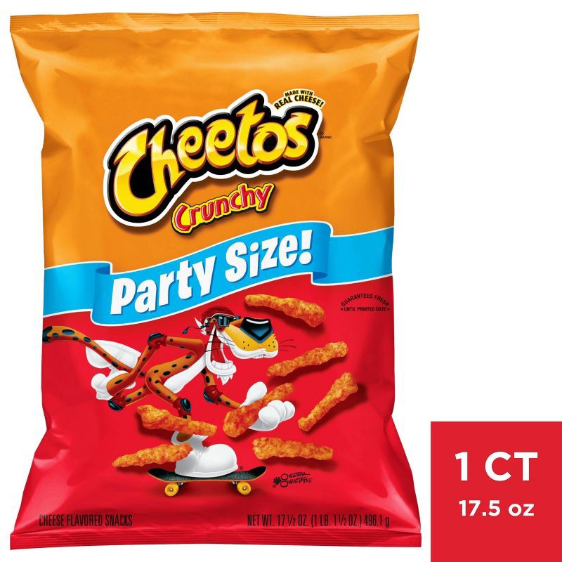 slide 1 of 3, Cheetos Crunchy Cheese Flavor Party Size Snacks - 15oz, 15 oz