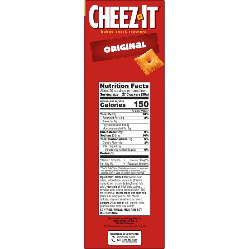 slide 2 of 10, Cheez-It Original Baked Snack Crackers - 21oz, 21 oz
