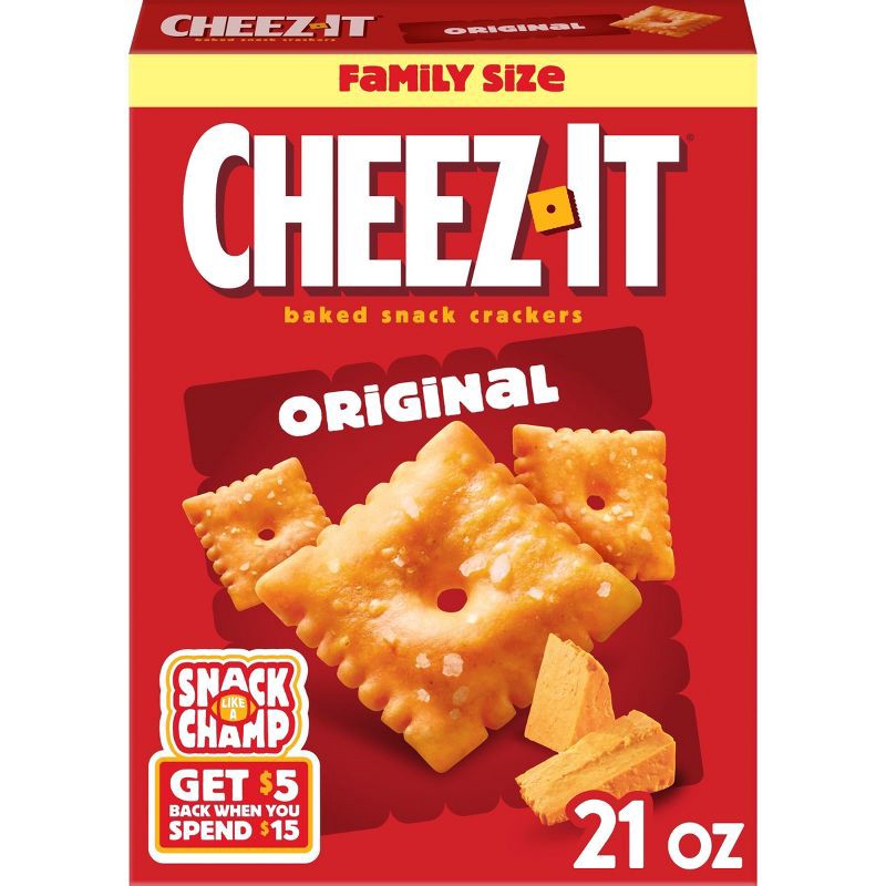 slide 1 of 10, Cheez-It Original Baked Snack Crackers - 21oz, 21 oz