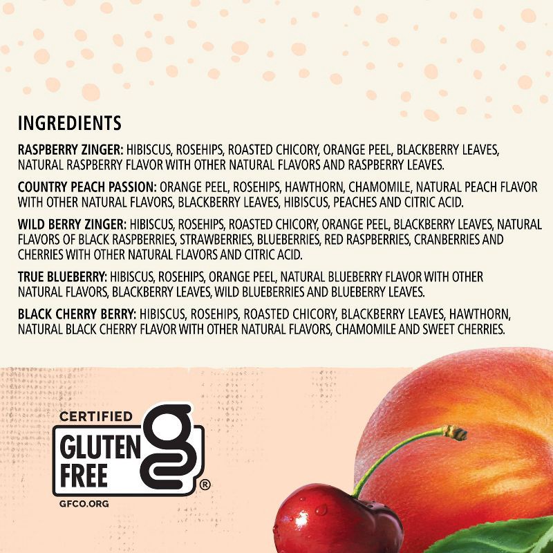 slide 4 of 4, Celestial Seasonings Fruit Tea Sampler Herbal Variety Pack Tea Bags - Caffeine Free - 18ct, 18 ct