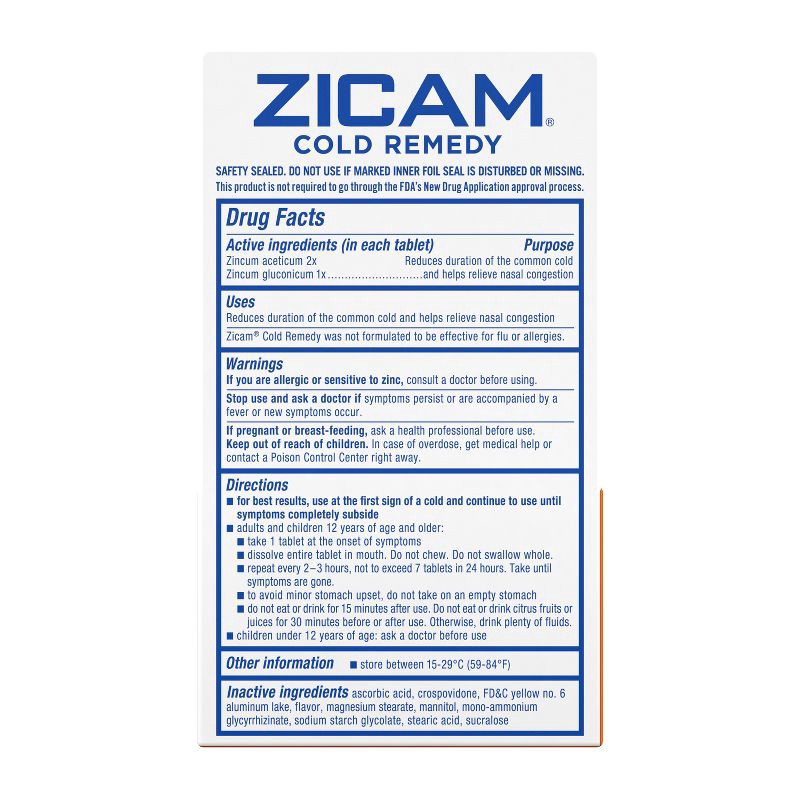 slide 2 of 10, Zicam Zinc Cold Remedy RapidMelts Quick Dissolve Tablets - Citrus - 25ct, 25 ct