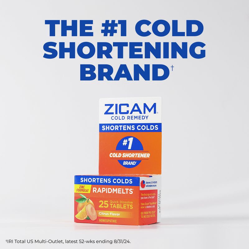 slide 6 of 10, Zicam Zinc Cold Remedy RapidMelts Quick Dissolve Tablets - Citrus - 25ct, 25 ct