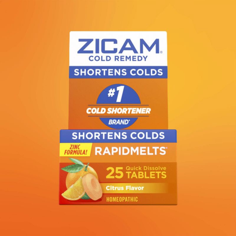 slide 7 of 10, Zicam Zinc Cold Remedy RapidMelts Quick Dissolve Tablets - Citrus - 25ct, 25 ct