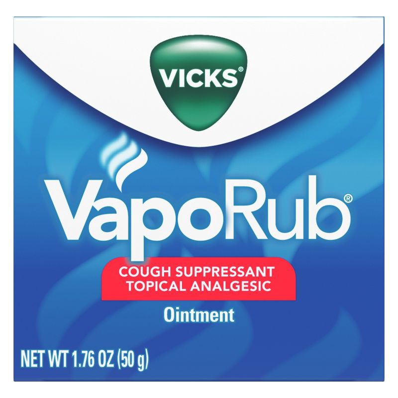 slide 1 of 10, Vicks VapoRub Cough Suppressant Topical Chest Rub & Analgesic Ointment - 1.76oz, 1.76 oz