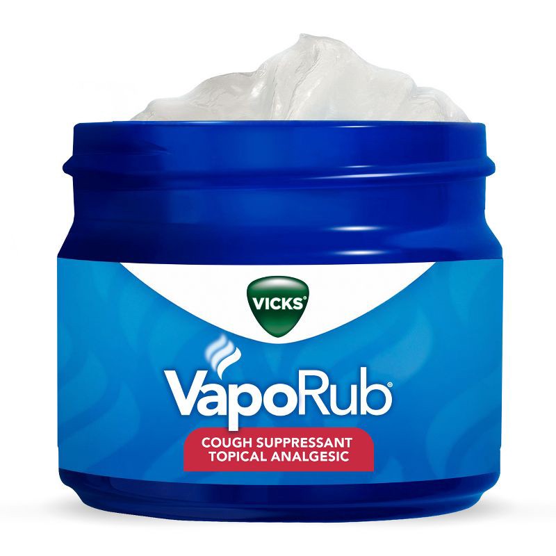 slide 1 of 9, Vicks VapoRub Cough Suppressant Topical Chest Rub & Analgesic Ointment - 1.76oz, 1.76 oz