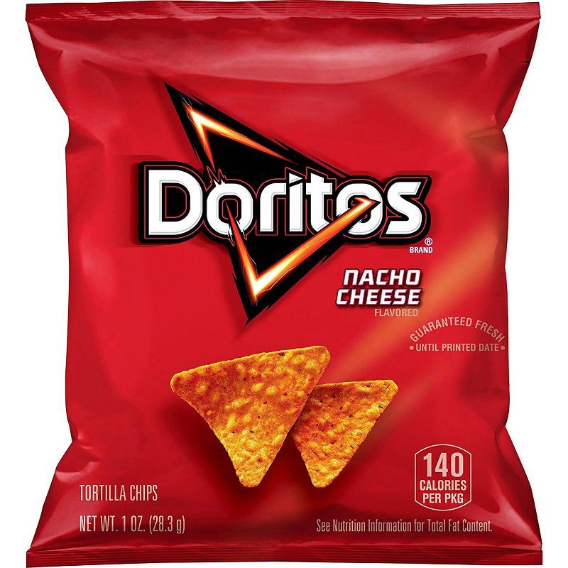 slide 2 of 3, Doritos Nacho Cheese Flavored Tortilla Chips - 10ct, 10 ct