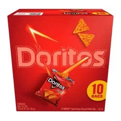 Doritos Nacho Cheese Flavored Tortilla Chips - 10oz/10ct