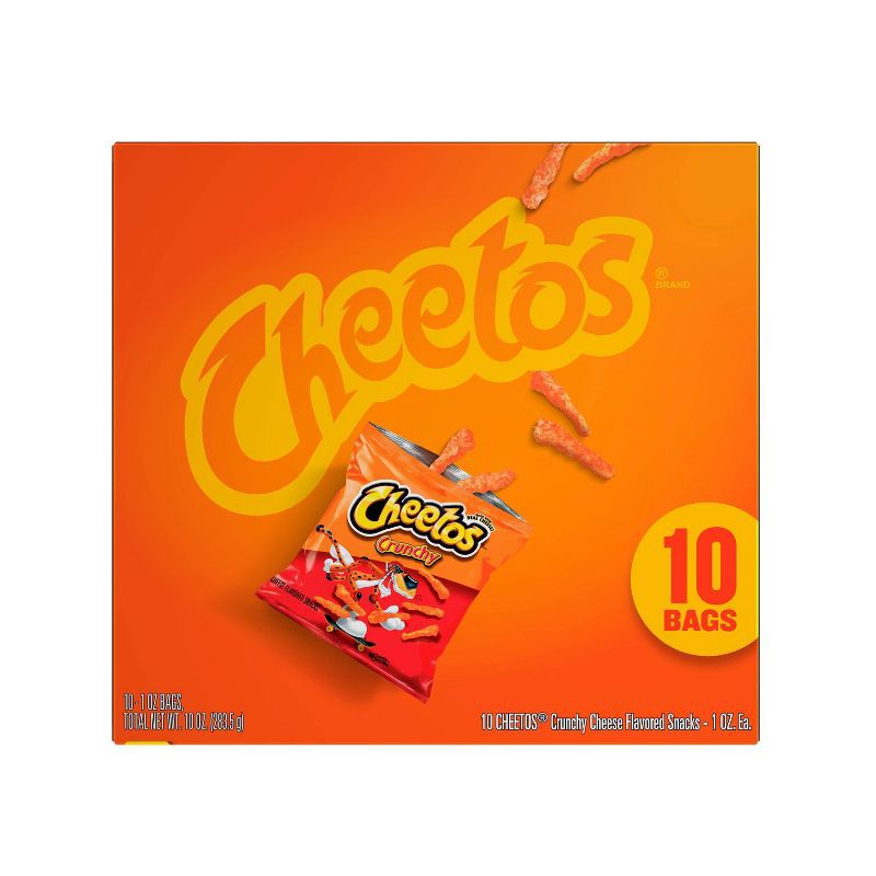 slide 2 of 9, Cheetos Crunchy Cheese Flavored Snacks - 10oz/10ct, 10 ct