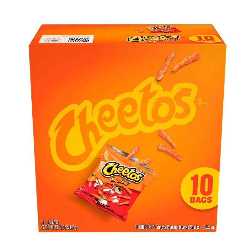 slide 1 of 9, Cheetos Crunchy Cheese Flavored Snacks - 10oz/10ct, 10 ct