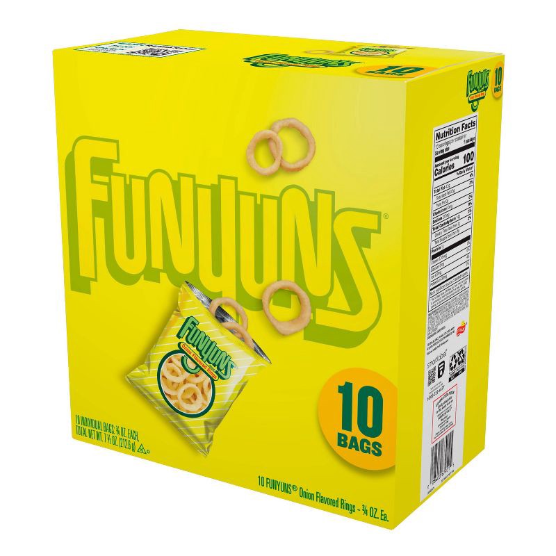 slide 6 of 8, Funyuns Snack Pack Onion Flavored Rings Multipack- 10ct/7.5oz, 10 ct; 7.5 oz