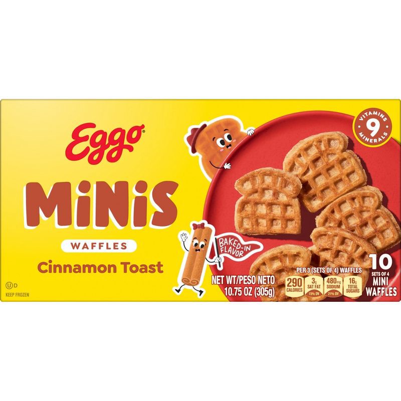slide 8 of 9, Eggo Minis Frozen Waffle Bites Cinnamon Toast - 10.75oz/10ct, 10.75 oz, 10 ct