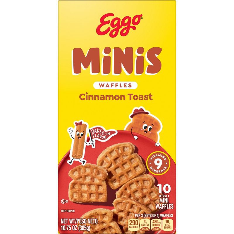 slide 9 of 9, Eggo Minis Frozen Waffle Bites Cinnamon Toast - 10.75oz/10ct, 10.75 oz, 10 ct
