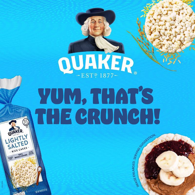 slide 3 of 9, Quaker Lightly Salted Gluten Free Large Rice Cakes - 4.47oz, 4.47 oz