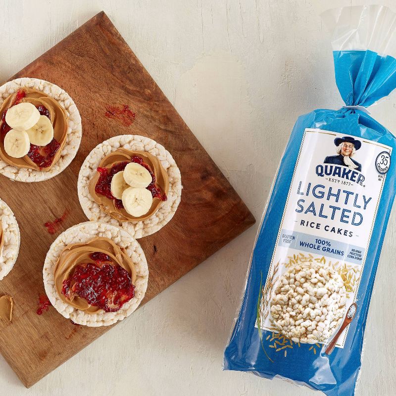 slide 5 of 9, Quaker Lightly Salted Gluten Free Large Rice Cakes - 4.47oz, 4.47 oz