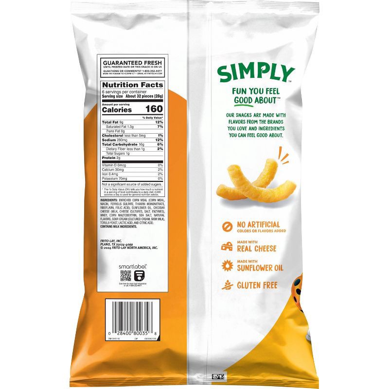 slide 2 of 13, Cheetos Simply White Cheddar Puffs Snacks - 6oz, 6 oz