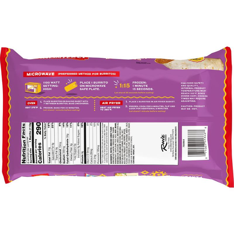 slide 2 of 8, El Monterey Family Pack Beef & Bean Frozen Burritos - 32oz/8ct, 8 ct; 32 oz