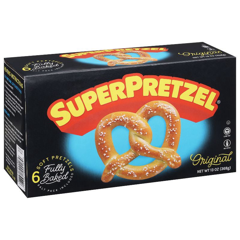 slide 2 of 10, SuperPretzel Frozen Baked Soft Pretzels - 6ct/13oz, 6 ct; 13 oz