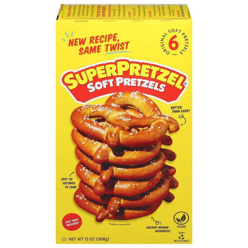 slide 4 of 10, SuperPretzel Frozen Baked Soft Pretzels - 6ct/13oz, 6 ct; 13 oz