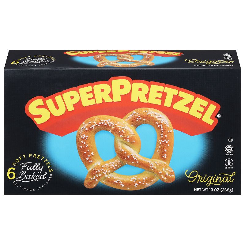 slide 1 of 10, SuperPretzel Frozen Baked Soft Pretzels - 6ct/13oz, 6 ct; 13 oz