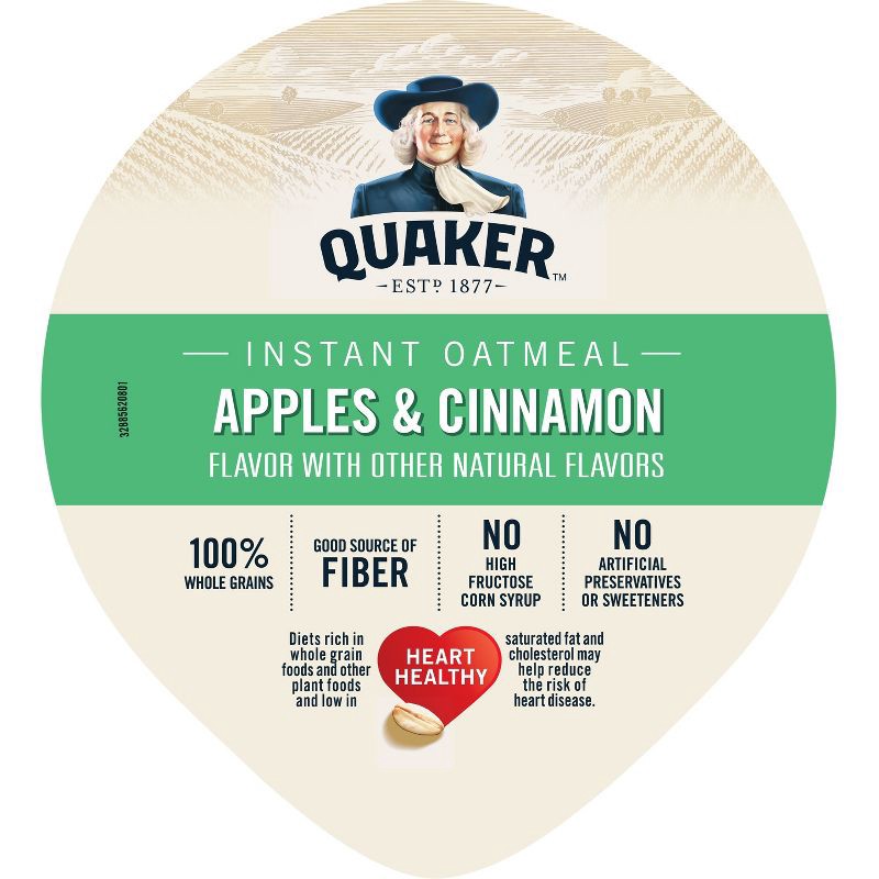 slide 4 of 6, Quaker Instant Oatmeal Cup Apple Cinnamon 1.51oz, 1.51 oz