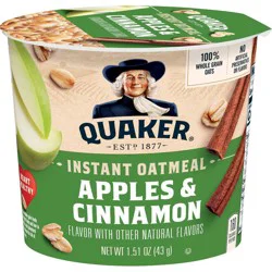 Quaker Instant Oatmeal Cup Apple Cinnamon 1.51oz