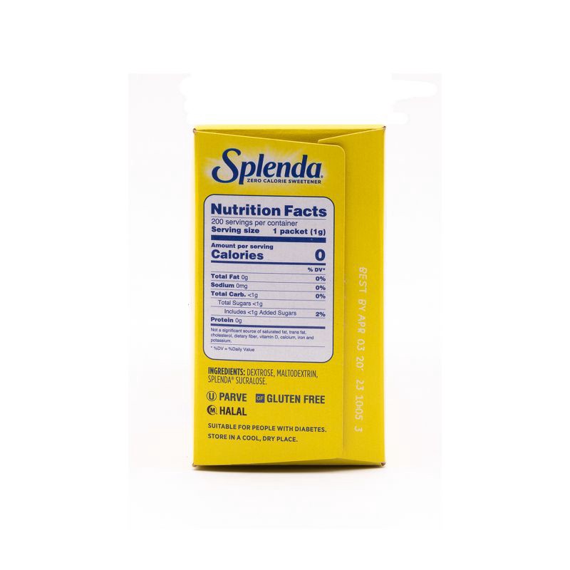 slide 9 of 11, Splenda Zero Calorie Sweetener Packets - 7oz/200pk, 7 oz, 200 ct