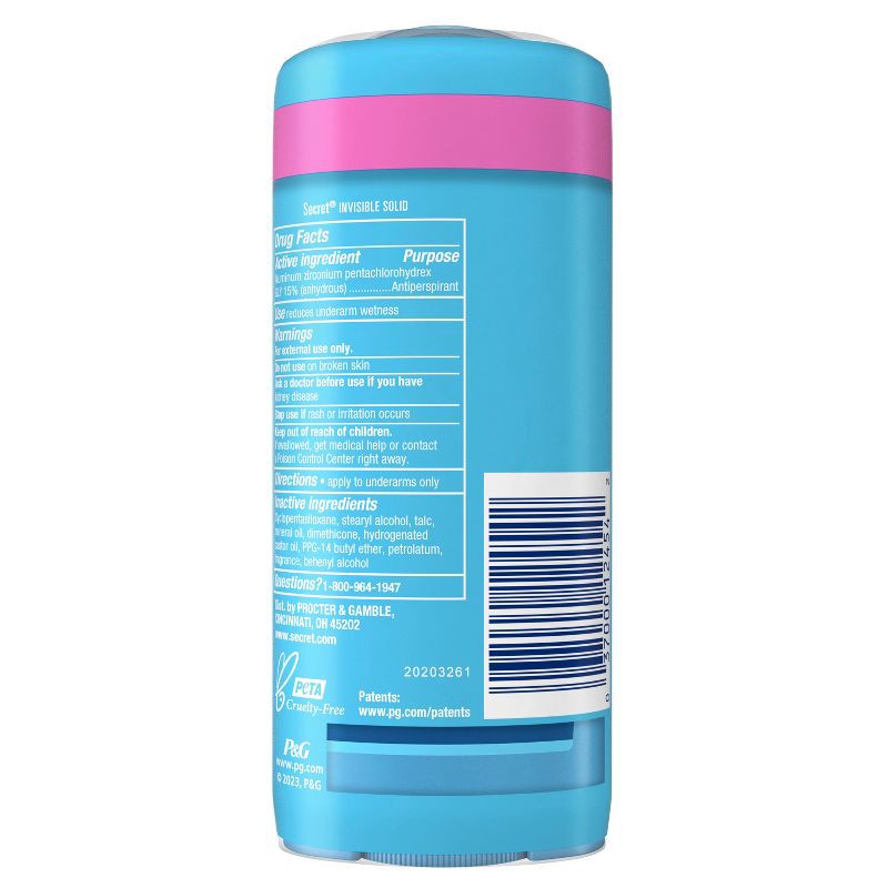slide 9 of 10, Secret Solid Antiperspirant & Deodorant - Powder Fresh Scent - 2.7oz/2ct, 2 ct; 2.7 oz