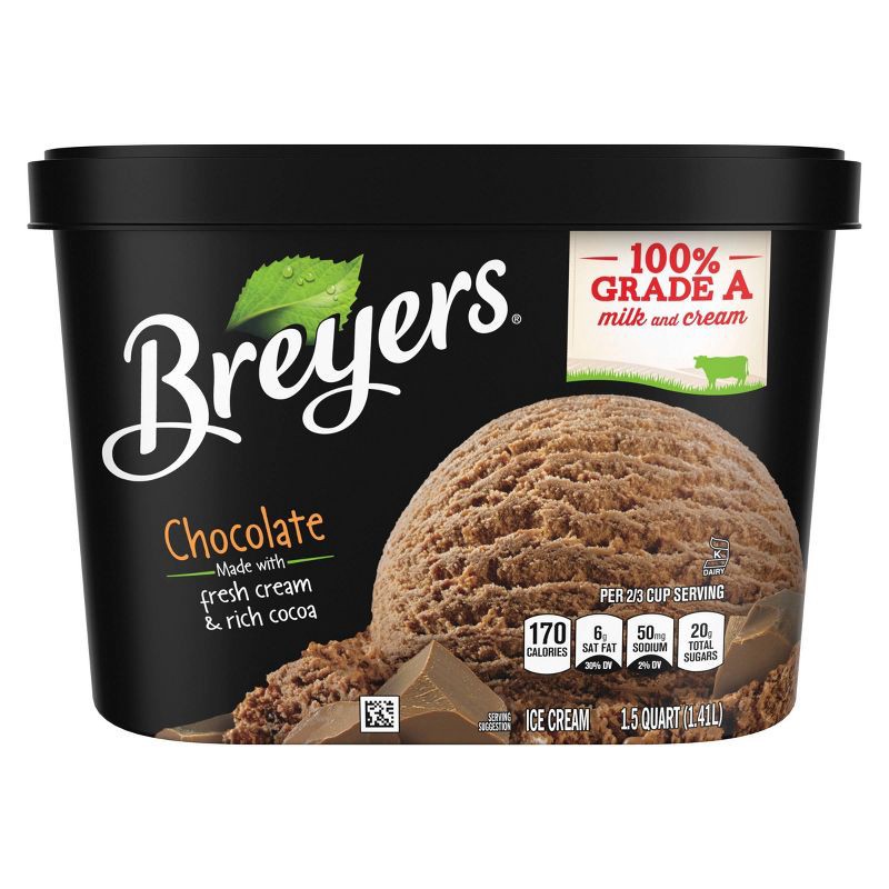 slide 1 of 6, Breyers Ice Cream Breyers Original Chocolate Ice Cream - 48oz, 48 oz