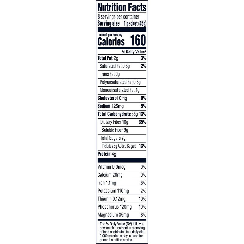 slide 7 of 8, Quaker Fiber Boost Maple and Brown Sugar Flavored Instant Oatmeal - 12.6oz/8ct, 8 ct; 12.6 oz