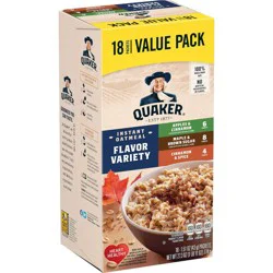 Quaker Flavor Variety Instant Oatmeal - 18ct / 27.3oz