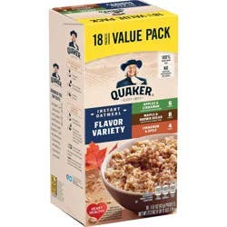 Quaker Flavor Variety Instant Oatmeal - 18ct / 27.3oz
