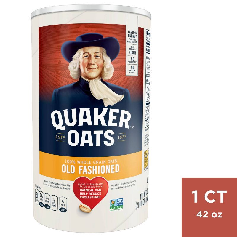 slide 1 of 3, Quaker Oats Old Fashioned Oats - 42oz, 42 oz