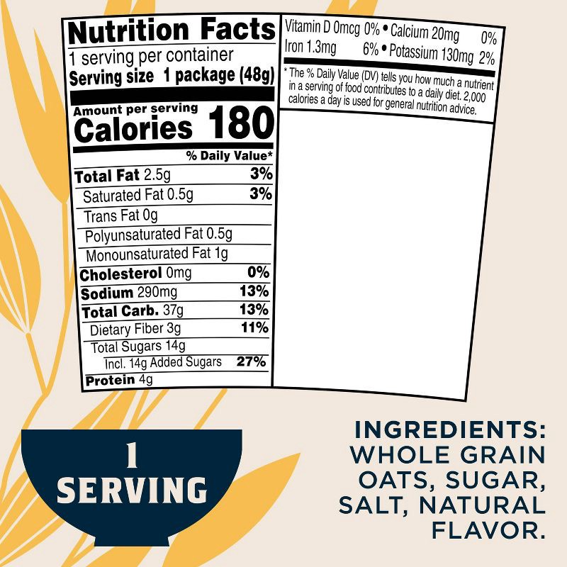 slide 3 of 7, Quaker Express Maple Brown Sugar Oatmeal 1.69oz, 1.69 oz