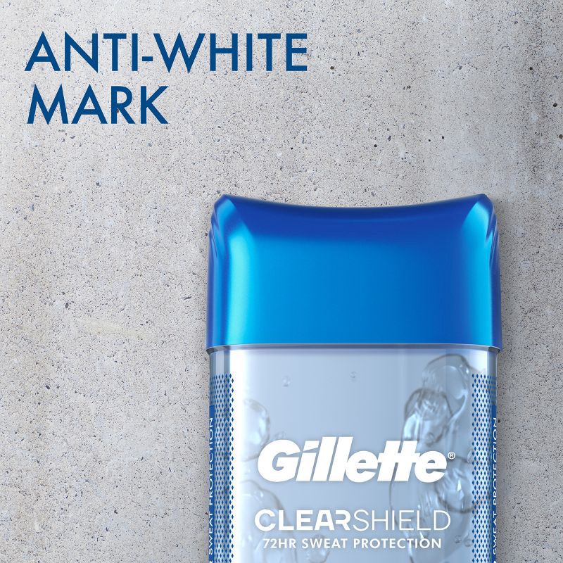 slide 6 of 7, Gillette Antiperspirant Deodorant for Men, Clear Gel, Cool Wave, 72 Hours Sweat Protection - 3.8oz/2 Pack, 2 ct; 3.8 oz