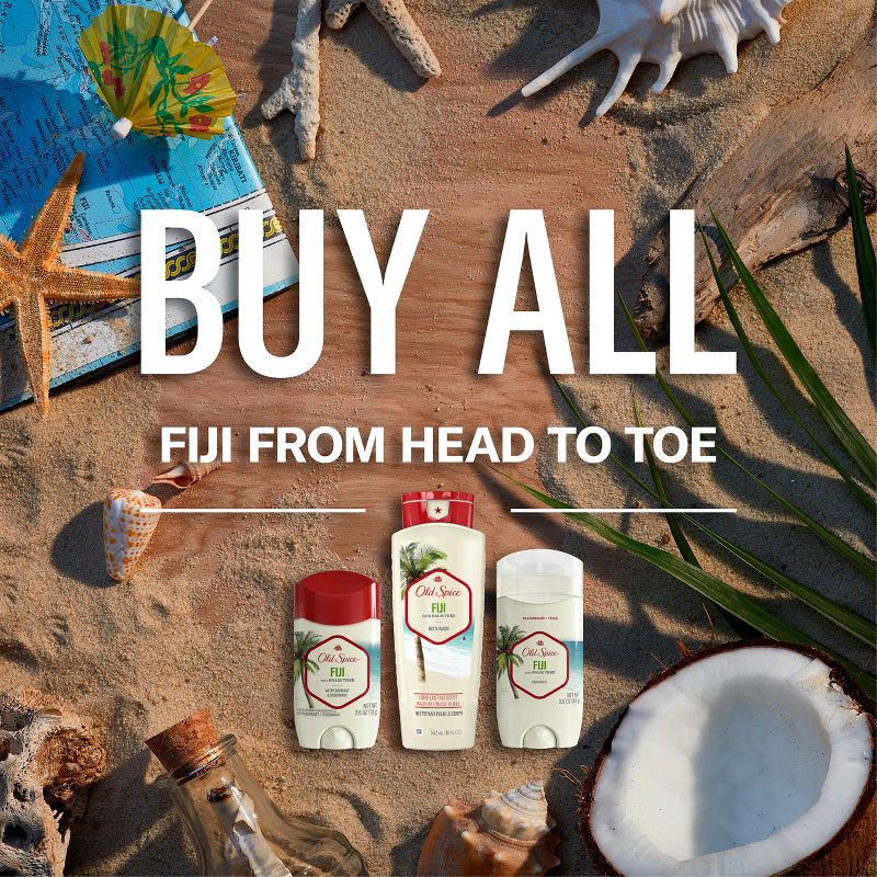 slide 6 of 10, Old Spice Men's Fiji with Palm Tree Antiperspirant & Deodorant - 2.6oz, 2.6 oz