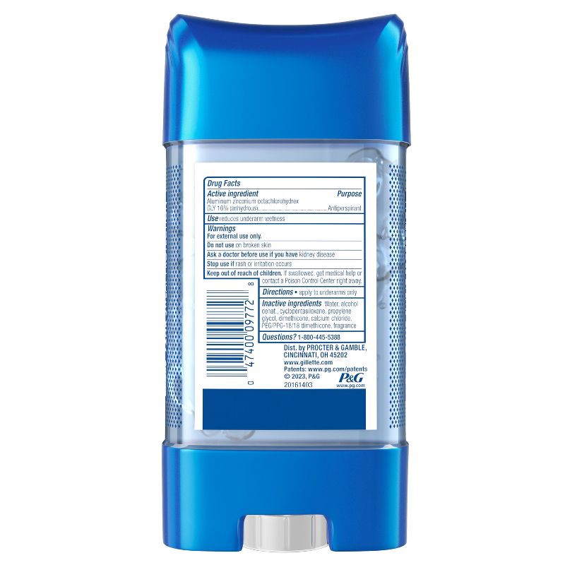 slide 12 of 12, Gillette Clear Gel Antiperspirant Deodorant for Men - Cool Wave - 3.8oz, 3.8 oz